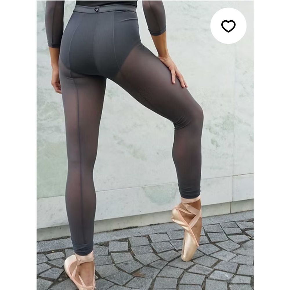 Jule Dancewear Mesh Tights- Charcoal